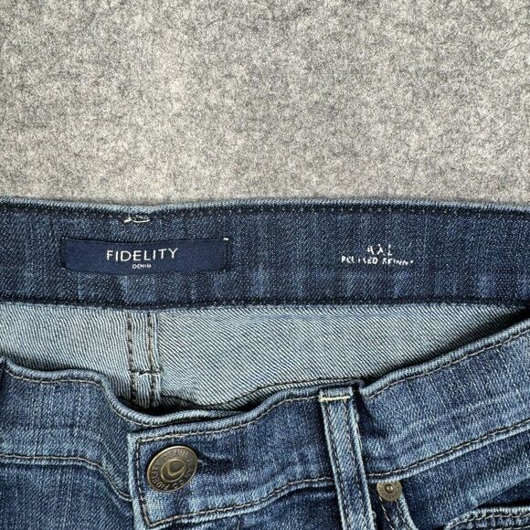 Fidelity Denim AXL Jeans Women's 28 Dark Wash Blue Denim Slim Leg Pants - Picture 8 of 13